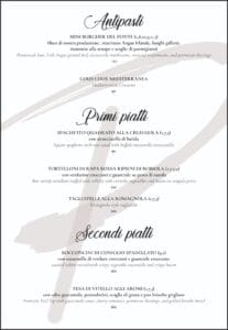 Menu giugno Il ponte ristorante Bologna